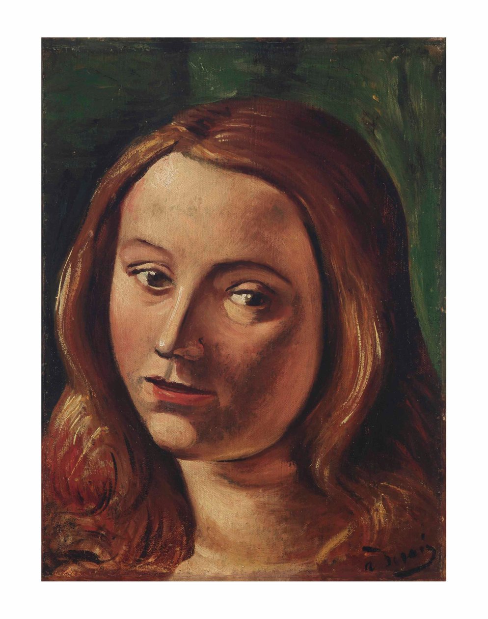 Hoofd van jonge vrouw door Andre Derain