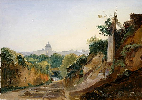 Uitzicht op Rome vanaf de Arco Oscuro door André Giroux
