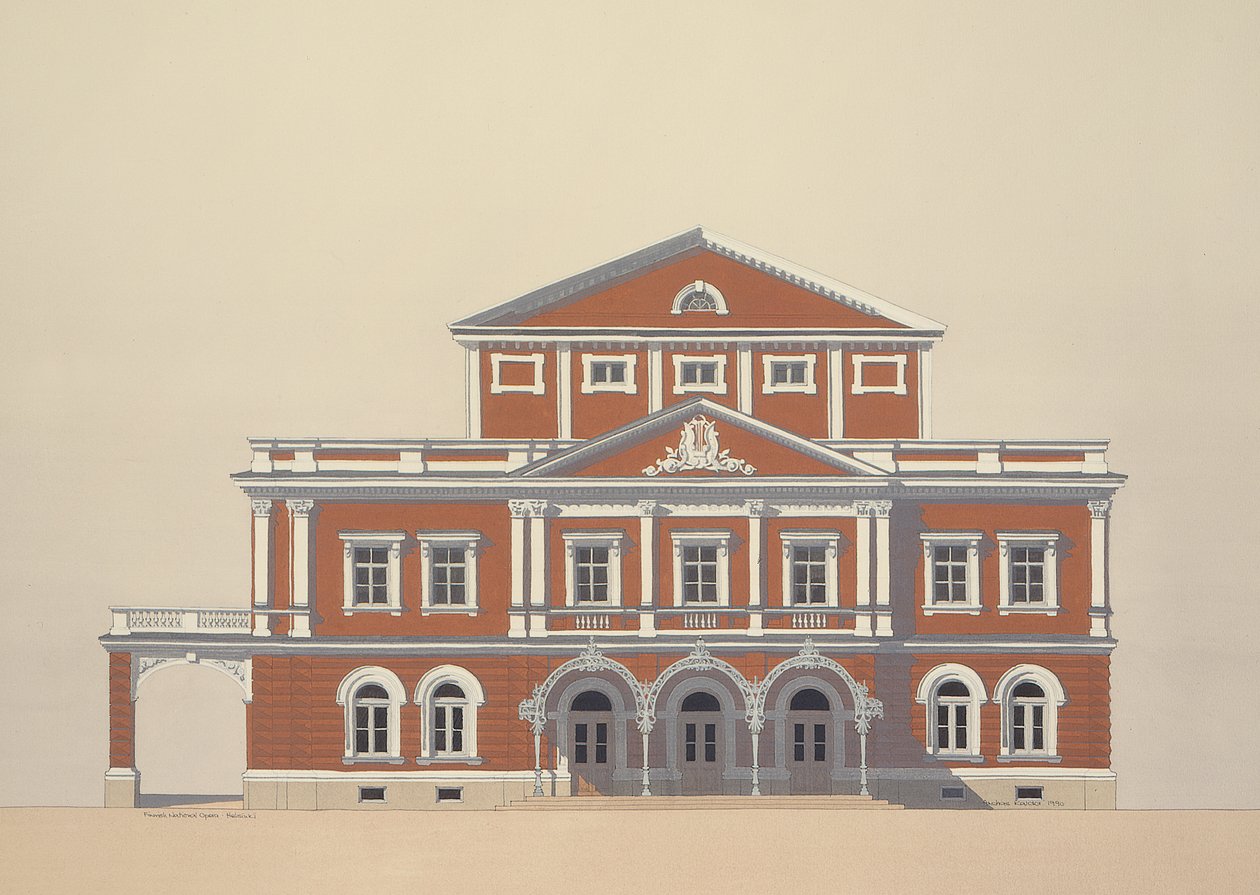 Finse Nationale Opera, Helsinki, Finland door Andras Kaldor