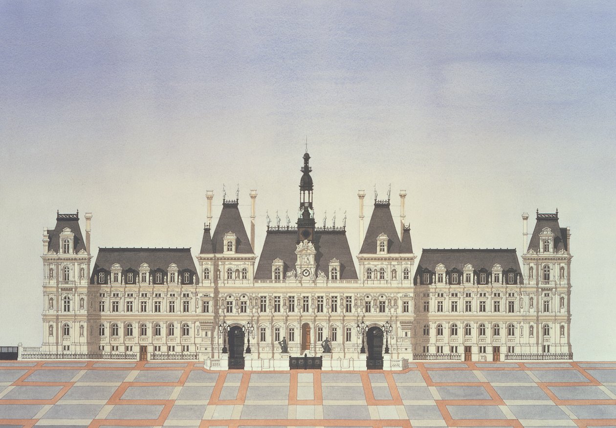 Hotel de Ville, Parijs door Andras Kaldor