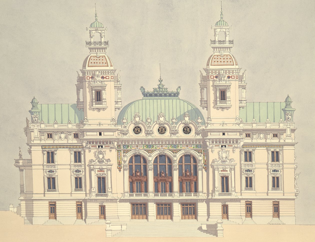 Opera van Monte Carlo, Monaco door Andras Kaldor