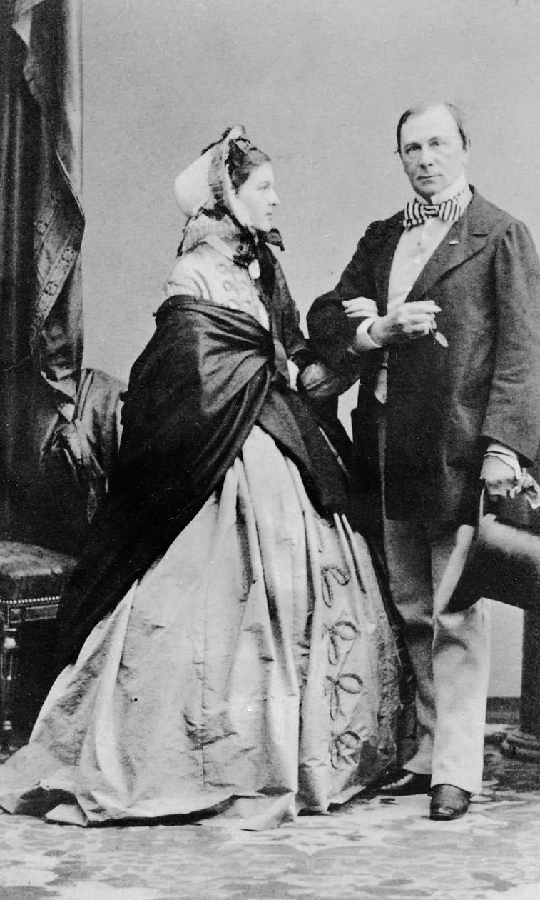 Emile de Girardin en zijn vrouw Delphine Gay, c.1850 door Andre Adolphe Eugene Disderi