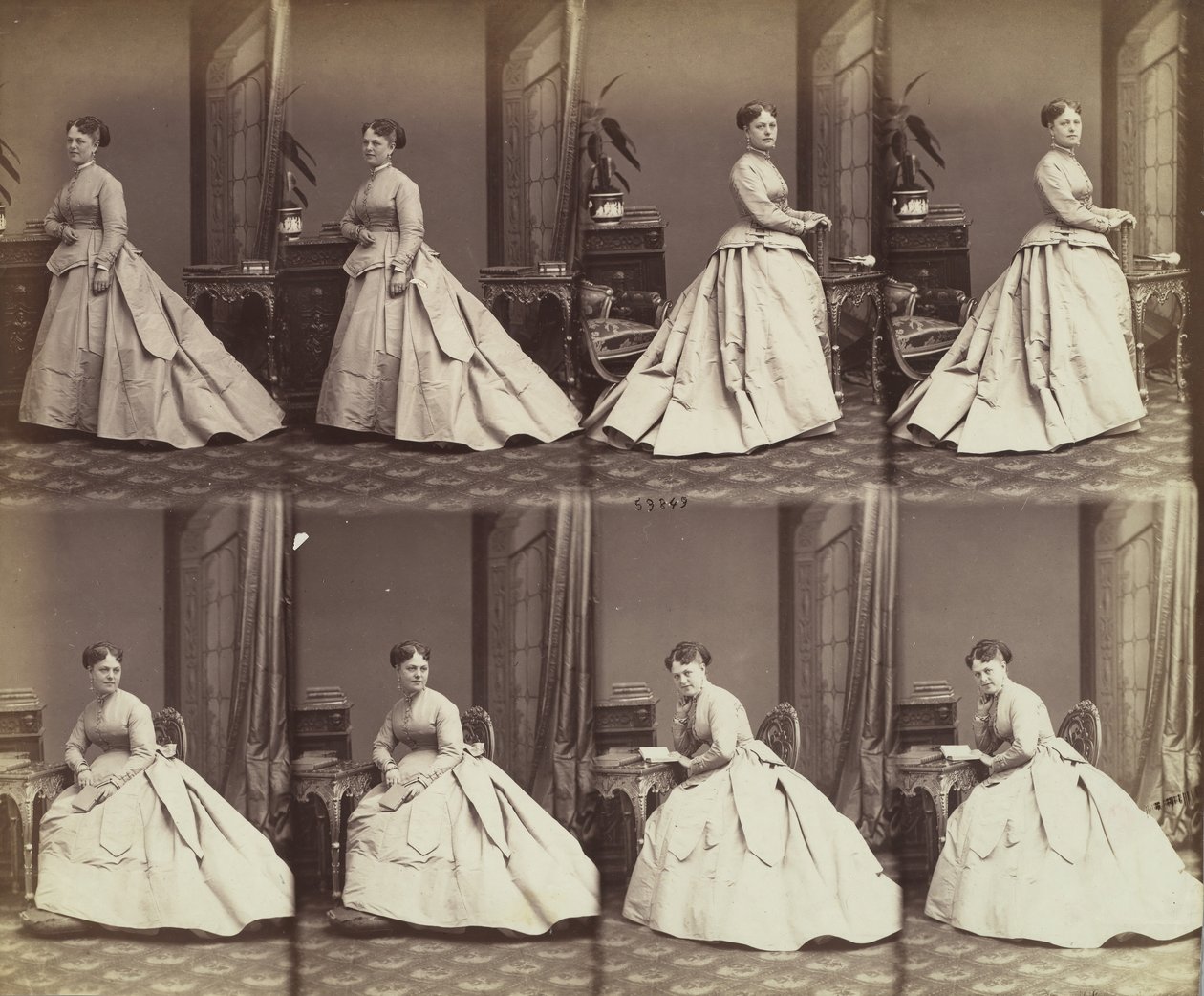 Esther David, 1866 door Andre Adolphe Eugene Disderi