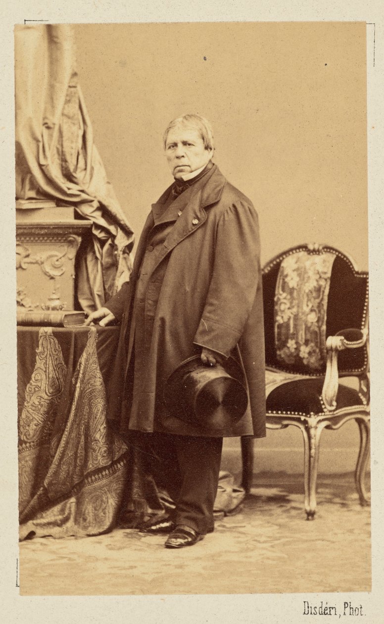 Jean-Auguste-Dominique Ingres, ca. 1860 door Andre Adolphe Eugene Disderi