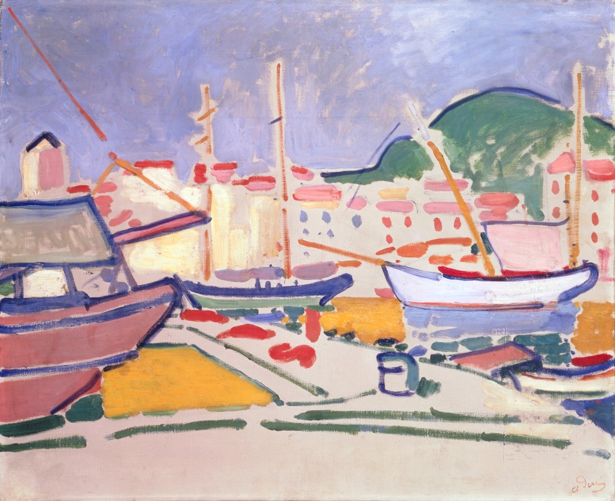 Haven, ca. 1905 (olieverf op doek) door Andre Derain