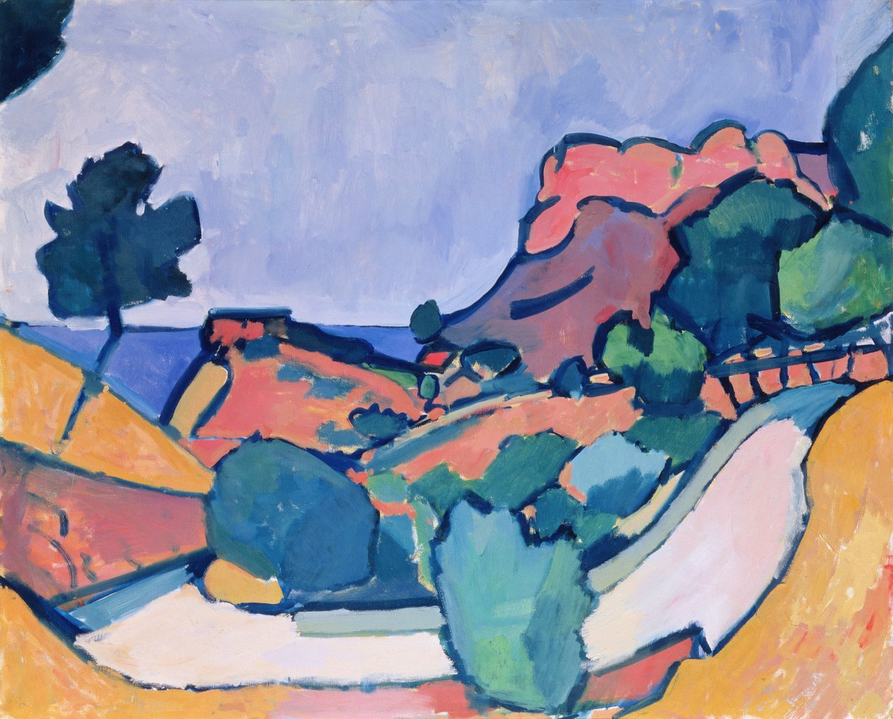 Bergweg door Andre Derain