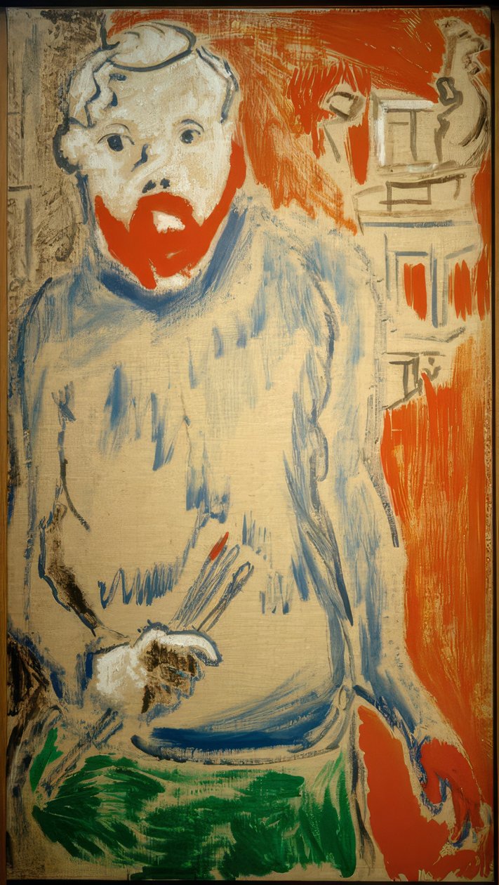 Portret van Henri Matisse (Matisse in de studio) door Andre Derain