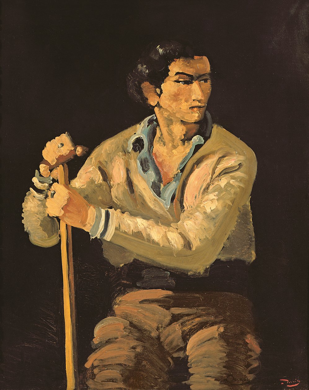 De zigeuner (olieverf op doek) door Andre Derain