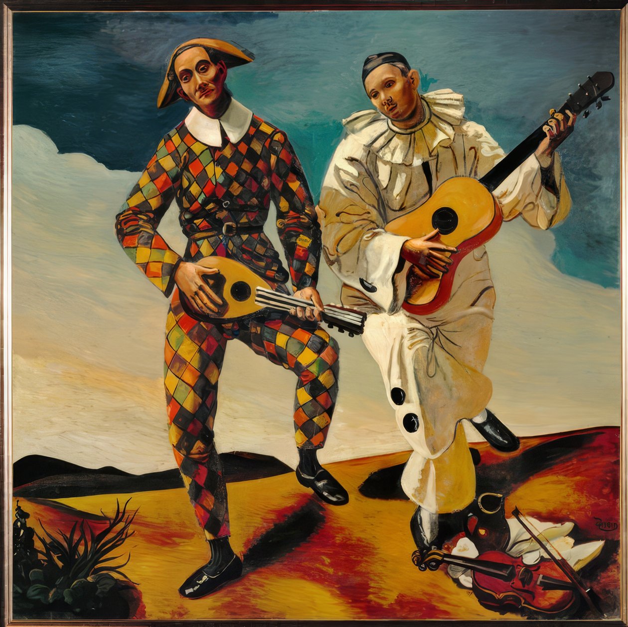 Twee clowns door Andre Derain