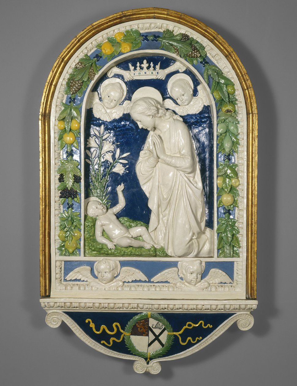 Aanbidding van het Kind, na 1477 door Andrea Della Robbia