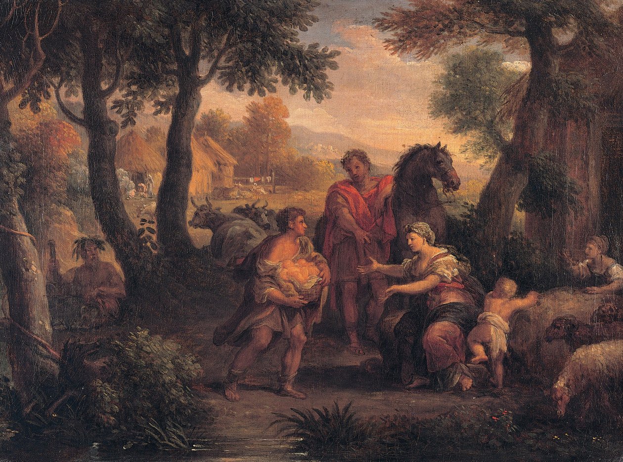 Vondst van Romulus en Remus door Andrea Lucatelli