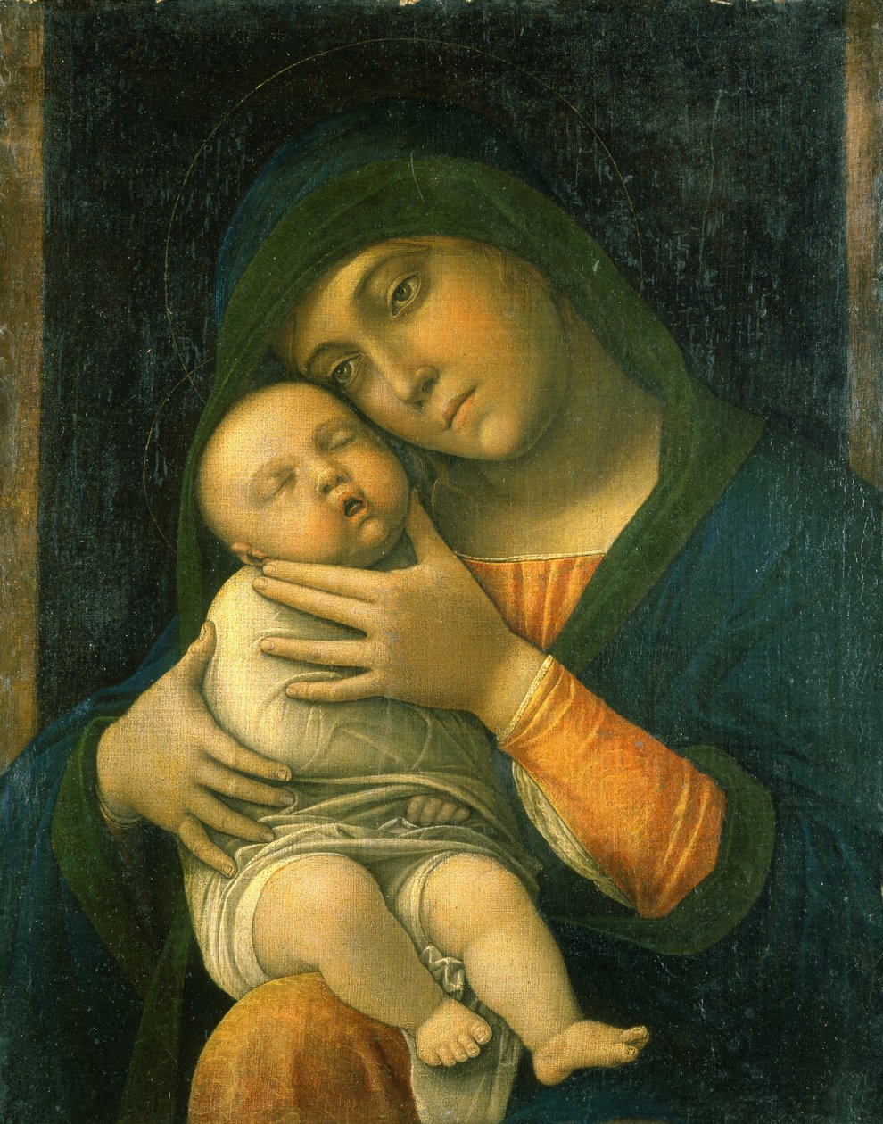 De Maagd en het Kind door Andrea Mantegna