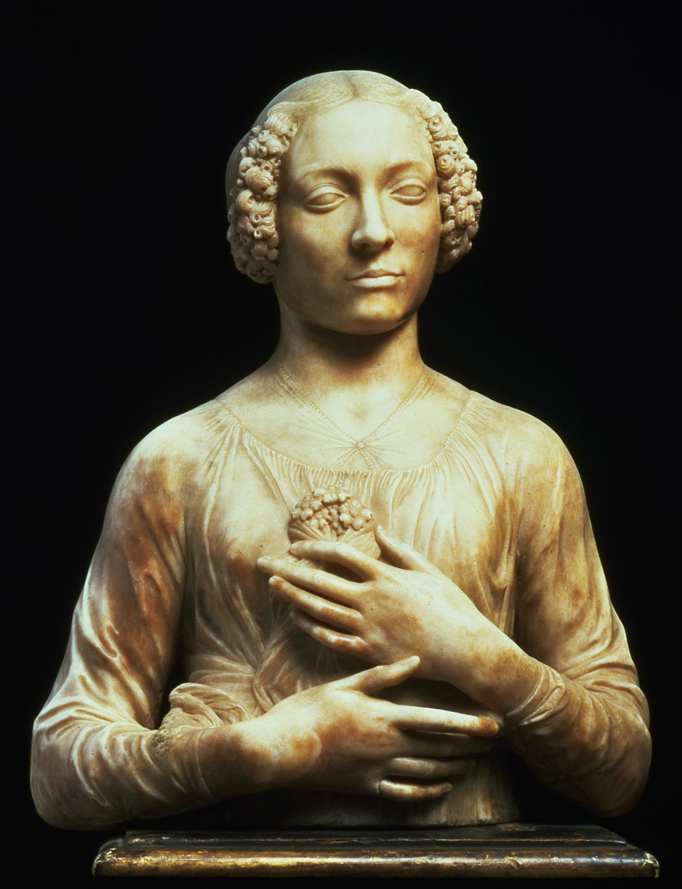 Vrouw met een Boeket door Andrea del Verrocchio
