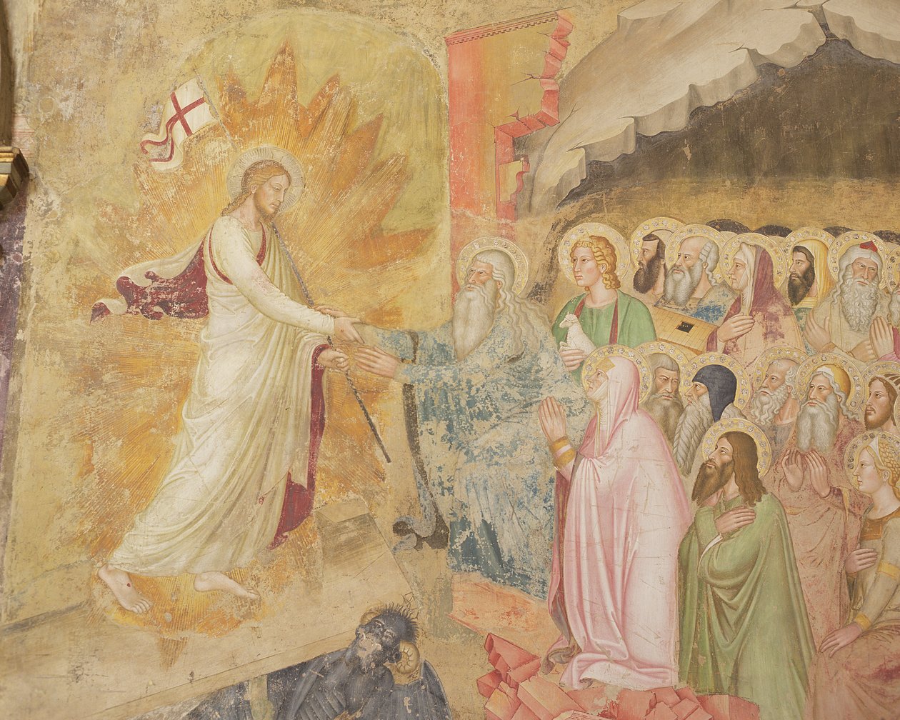 Afdaling van het Kruis, Capellone degli Spagnoli, 1365-67 door Andrea di Bonaiuto