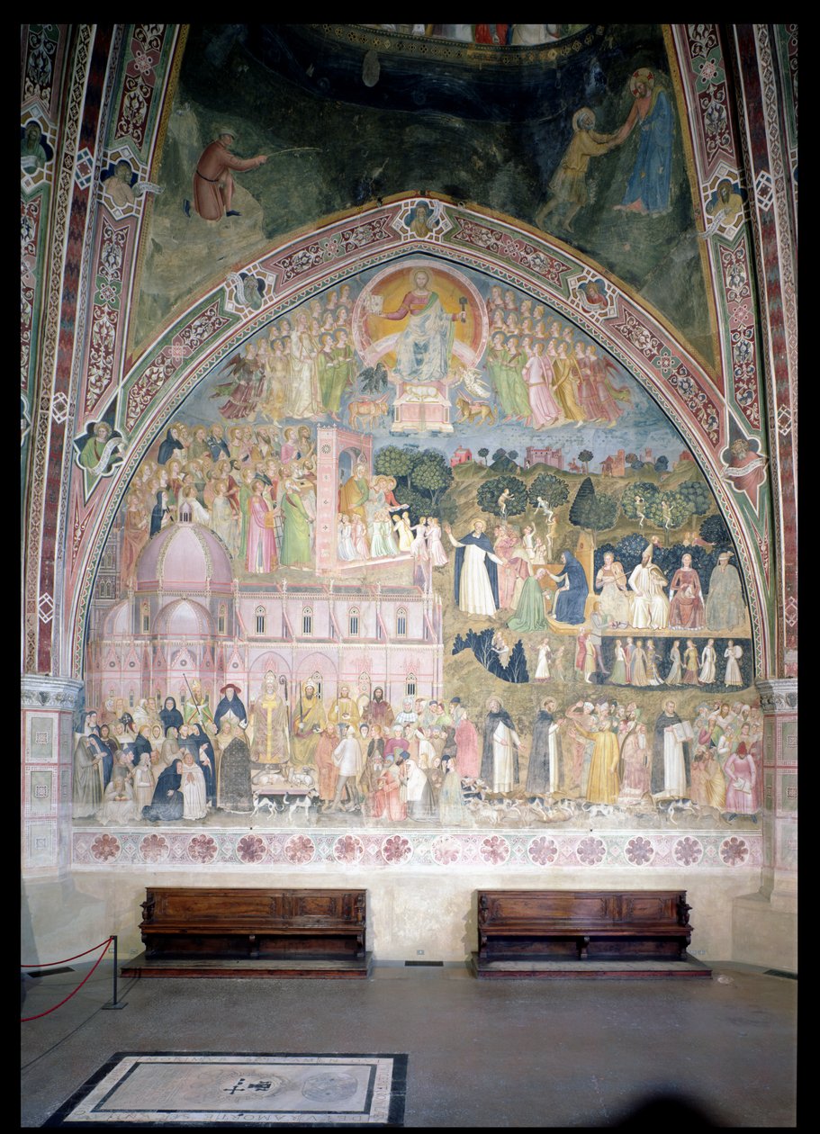 De Kerk Strijdend en Triomferend, in de Spaanse Kapel door Andrea di Bonaiuto