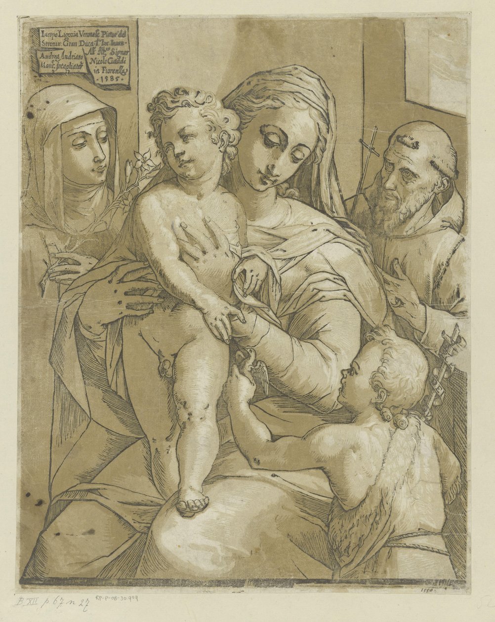 Maria met het Christuskind door Andrea Andreani