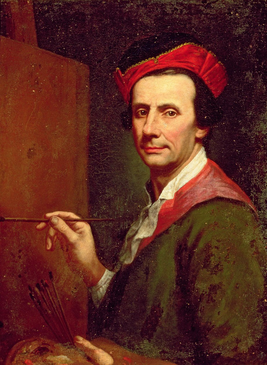 Kunstenaar aan een ezel, c.1750s door Andrea Soldi