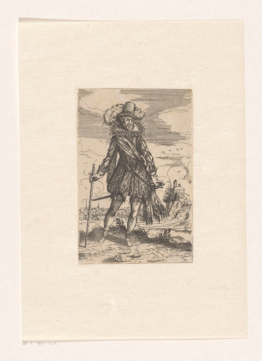Spaans edelman in een landschap door Andreas Bretschneider