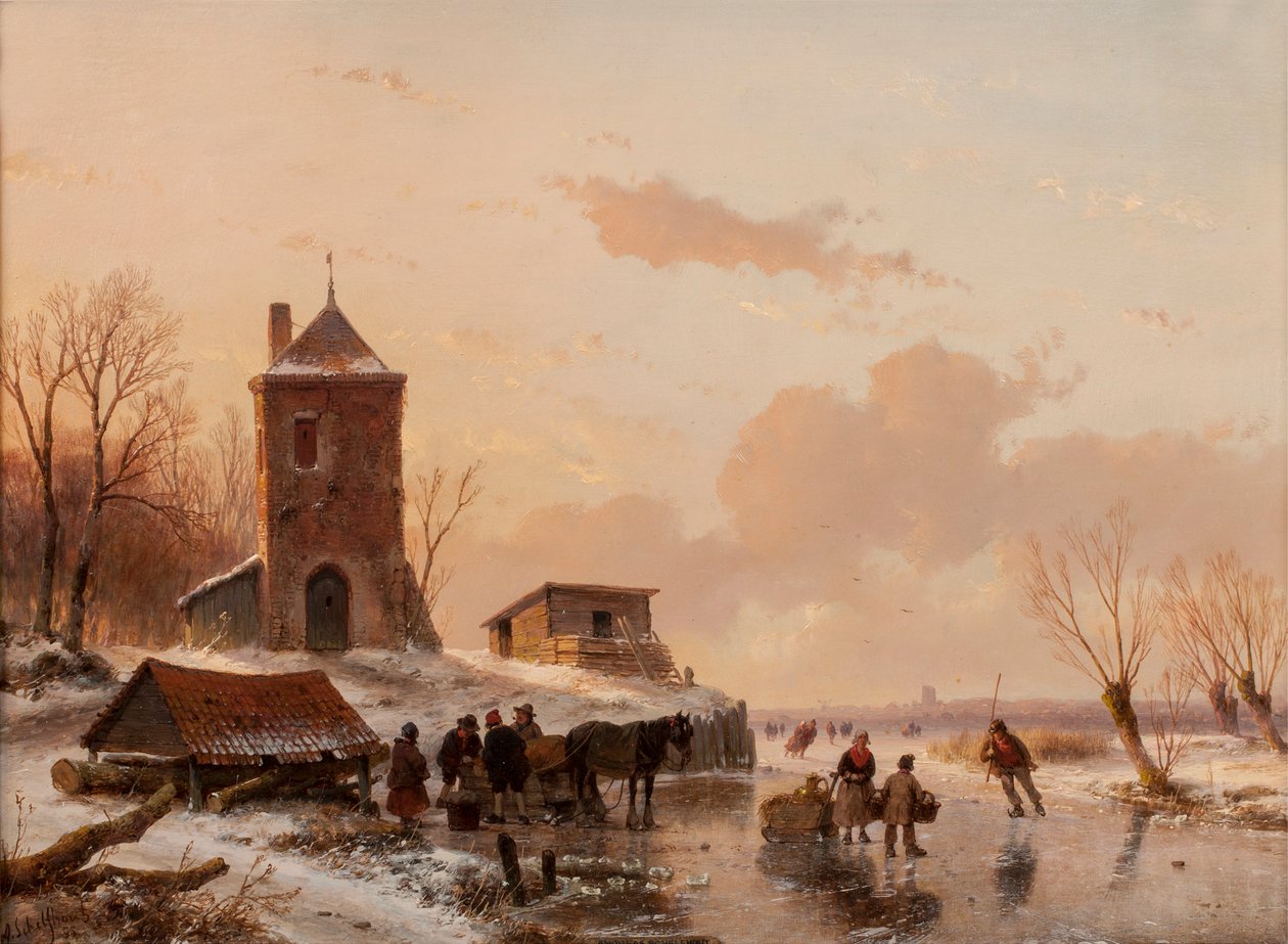 De Slee Laden door Andreas Schelfhout