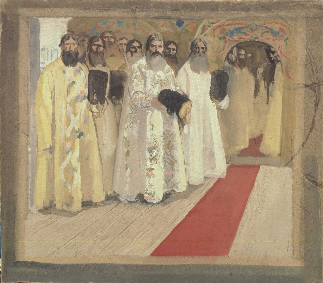Wachten op de Tsaar, 1901 door Andrei Petrovich Ryabushkin
