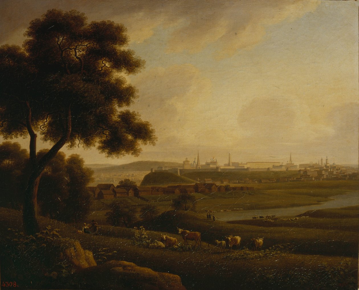 Uitzicht op Kazan, 1816 door Andrei Yefimovich Martynov