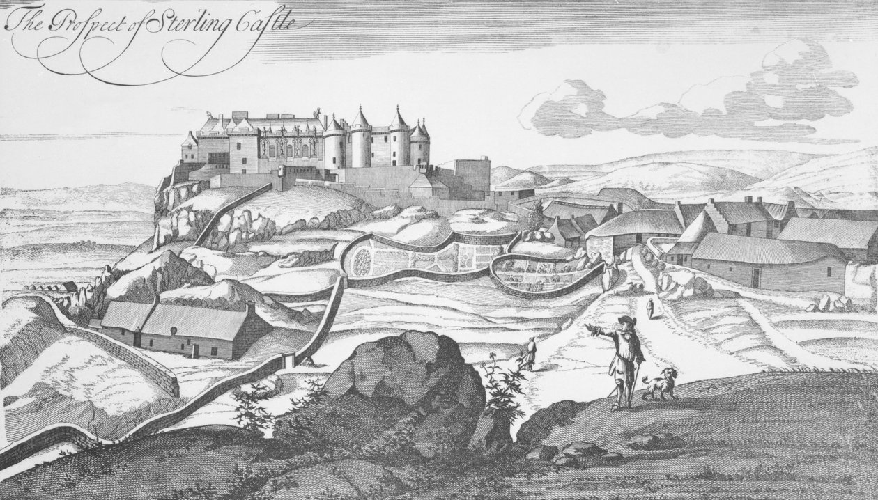 Het uitzicht op Sterling Castle, gepubliceerd in 