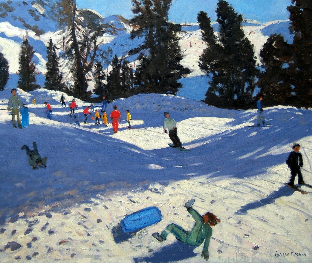 Blauwe Slee, Belle Plagne door Andrew Macara