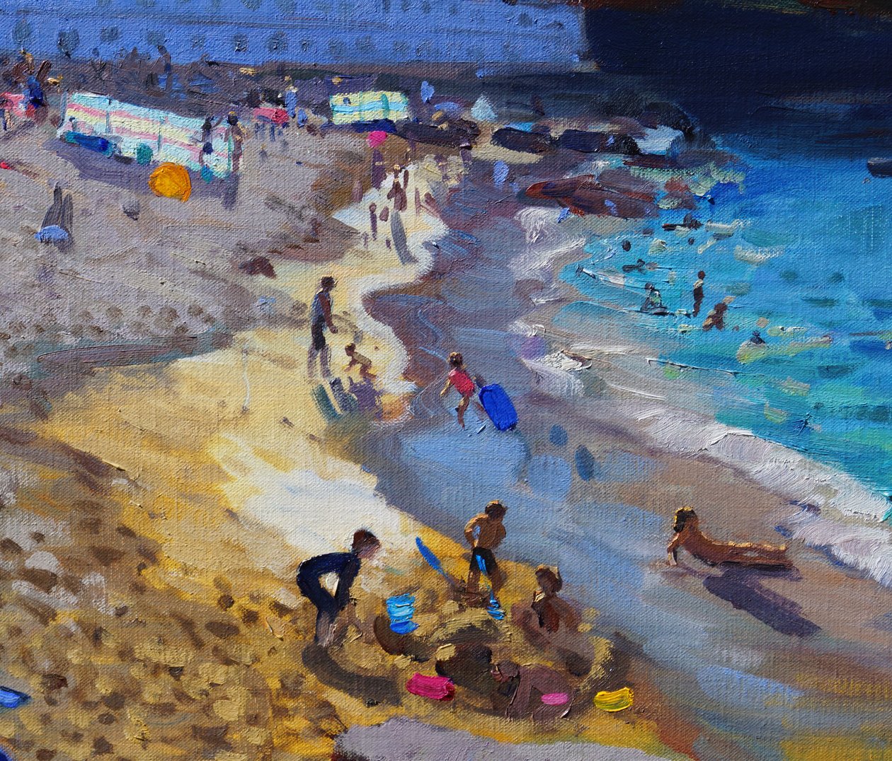 (detail) Overzicht van Porthmeor strand, St Ives, 2015 door Andrew Macara