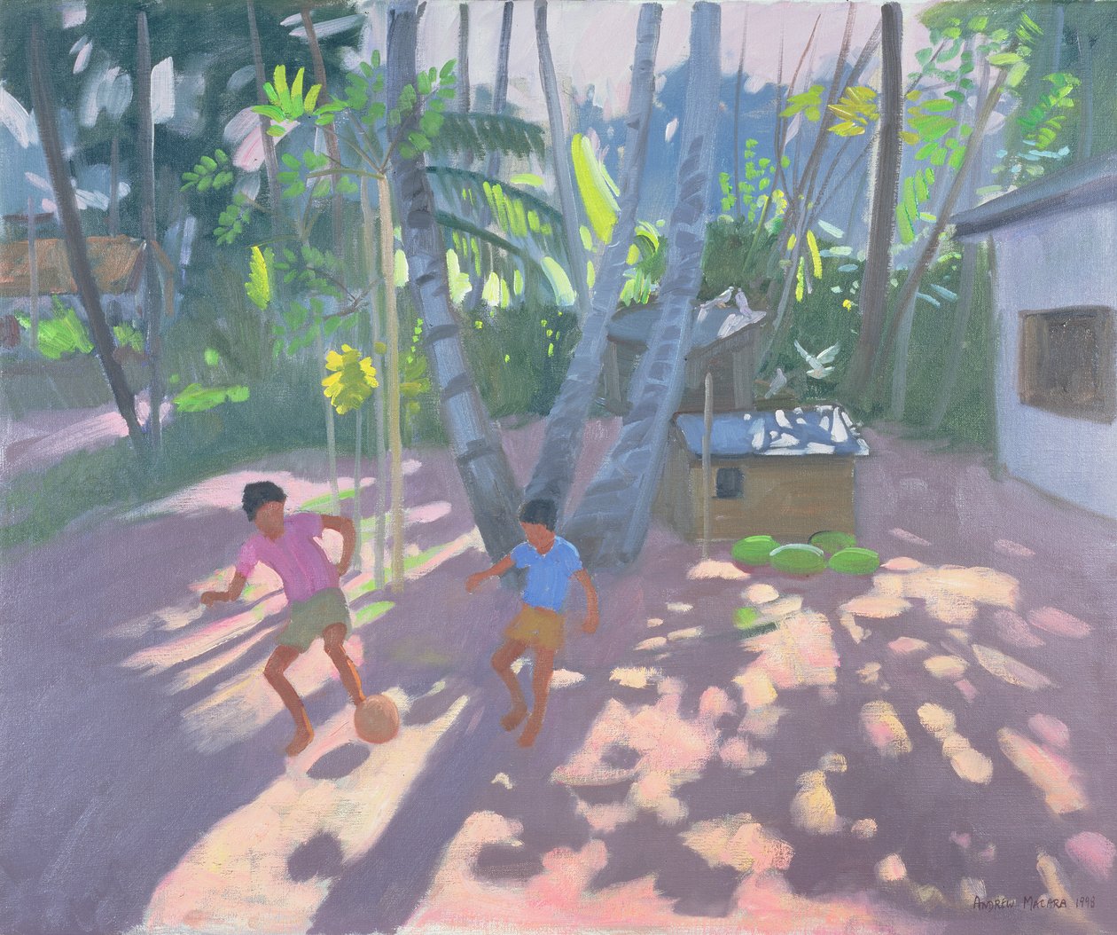 Voetbal, Bentota, Sri Lanka, 1998 door Andrew Macara