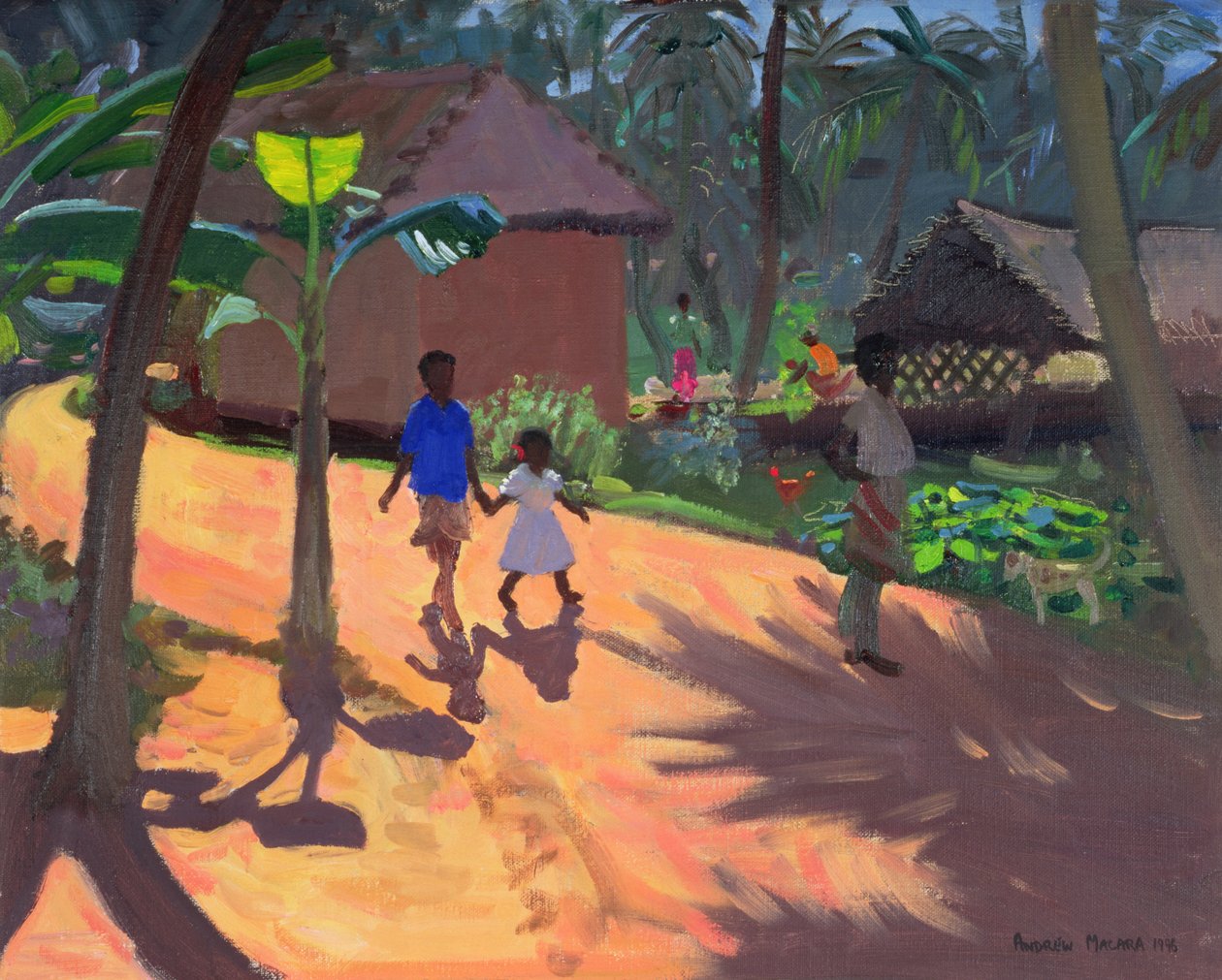 Weg naar Kovalum Beach, Kerala, 1996 door Andrew Macara