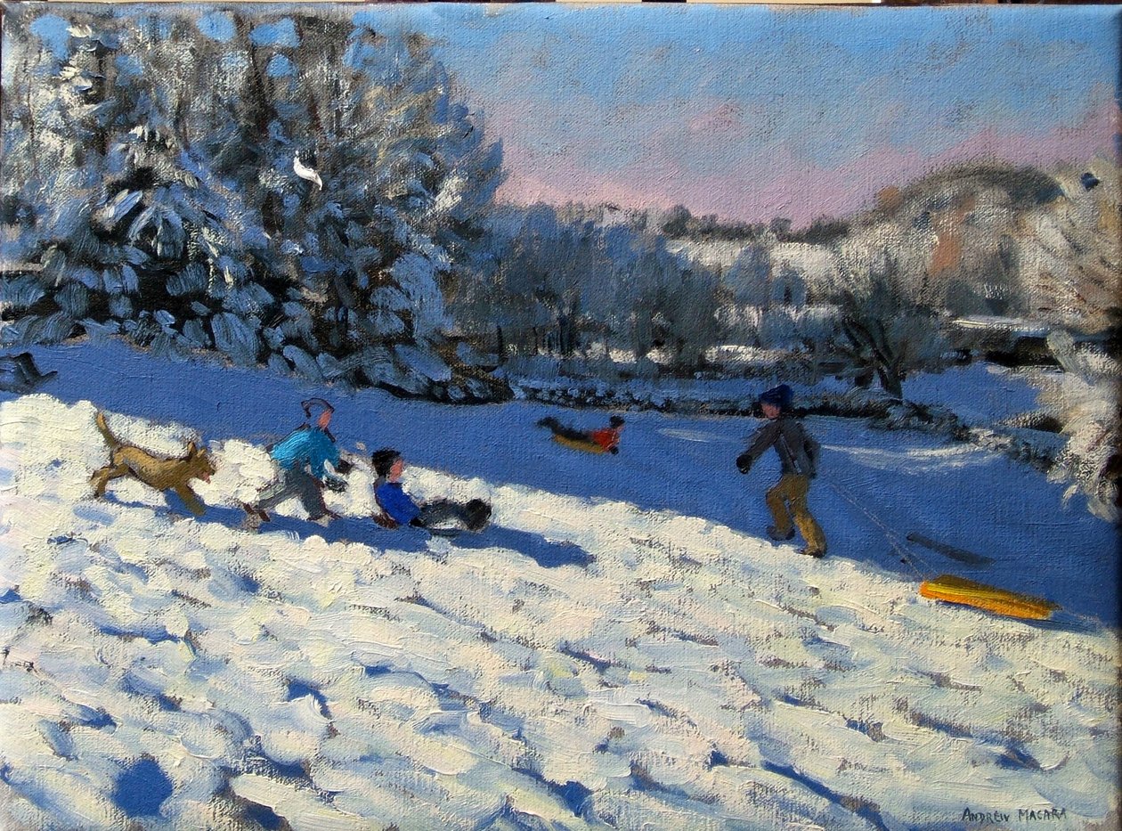 Sleeën bij Youlgreave, Derbyshire door Andrew Macara