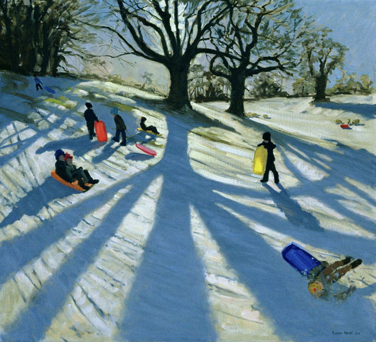 Winterboom, Sneeuw Sleeërs, Calke Abbey, Derby door Andrew Macara