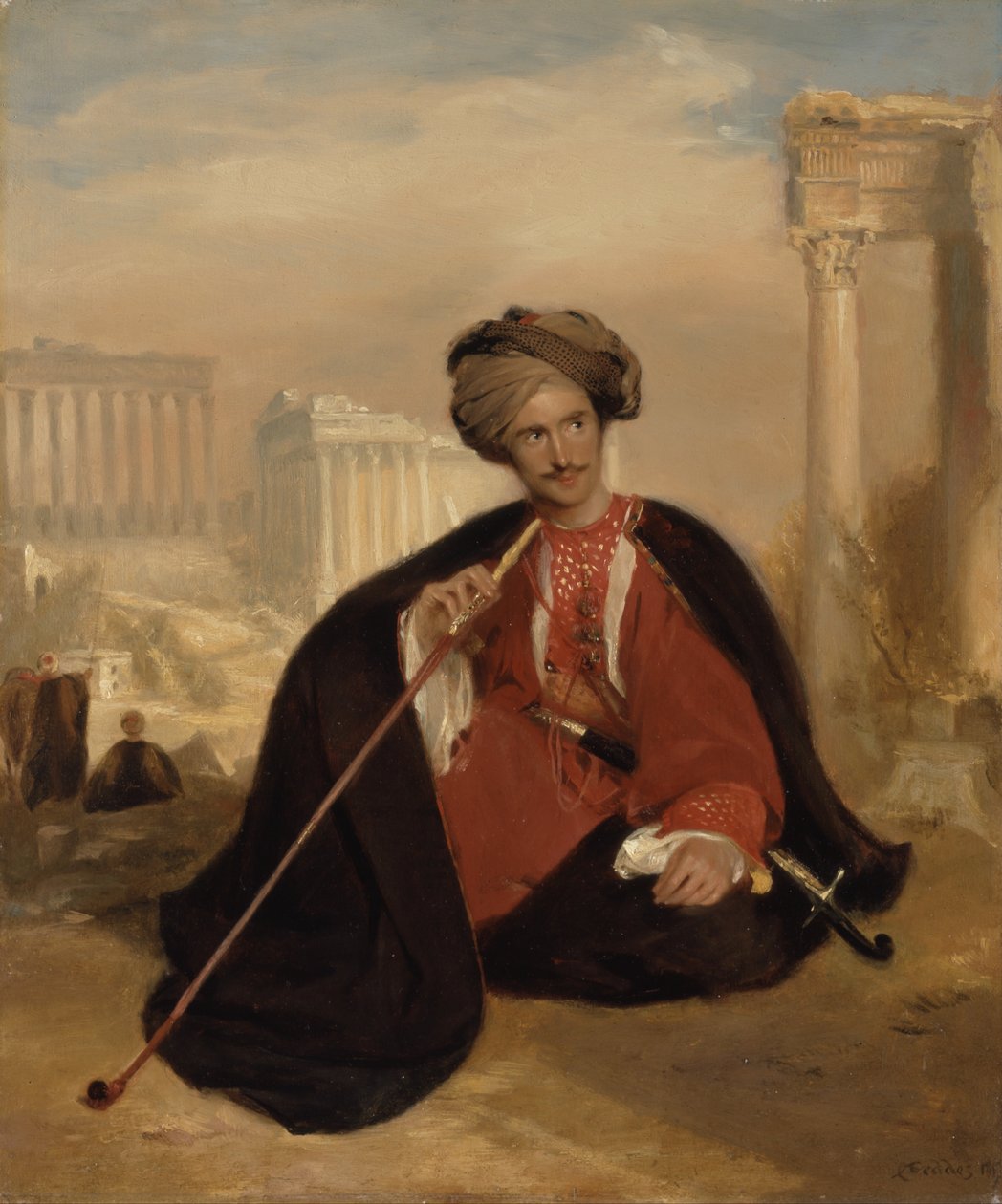 Charles Lenox Cumming-Bruce in Turkse kleding "
" door Andrew Geddes