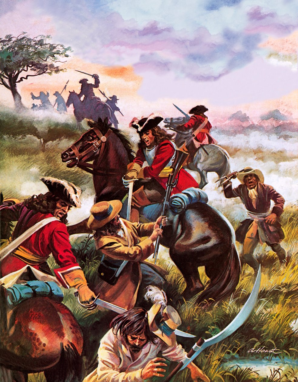Slag bij Sedgemoor 1685 door Andrew Howat
