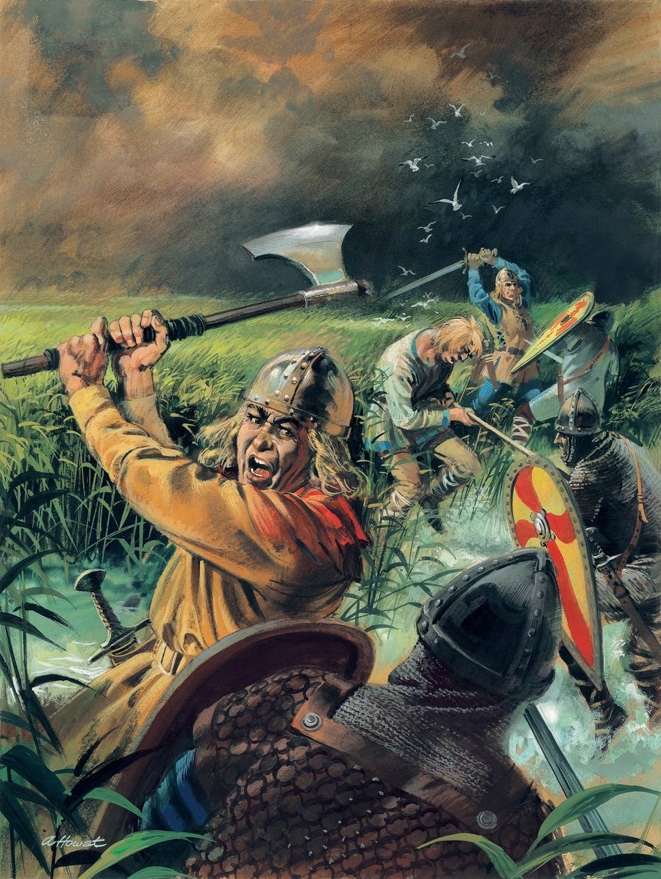 Hereward de wake (gouache op papier) door Andrew Howat