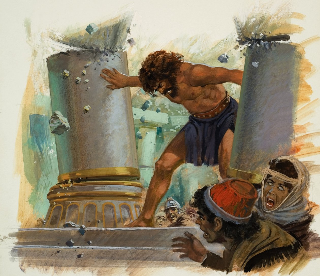 Samson (gouache op papier) door Andrew Howat