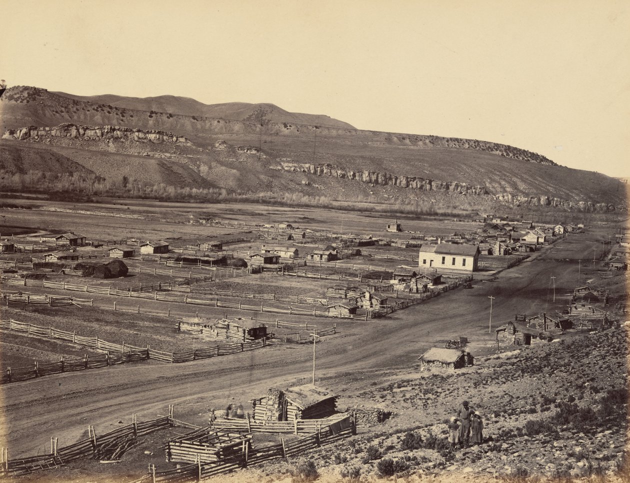 Plaat 36. Coalville, Weber Valley,1869 (foto) door Andrew Joseph Russell