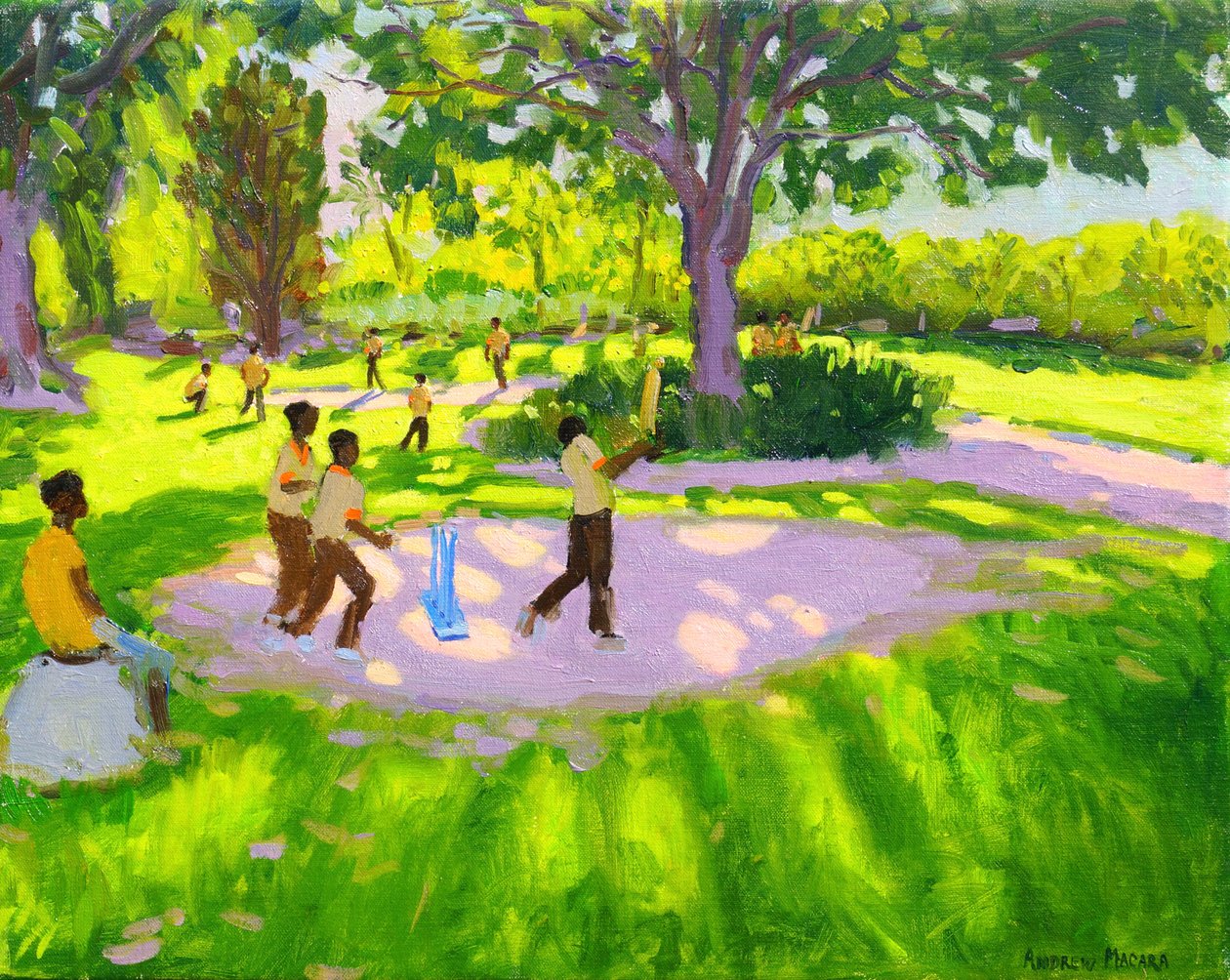 Cricket Practise, Botanische Tuinen, Dominica, Grenadines, West-Indië door Andrew Macara