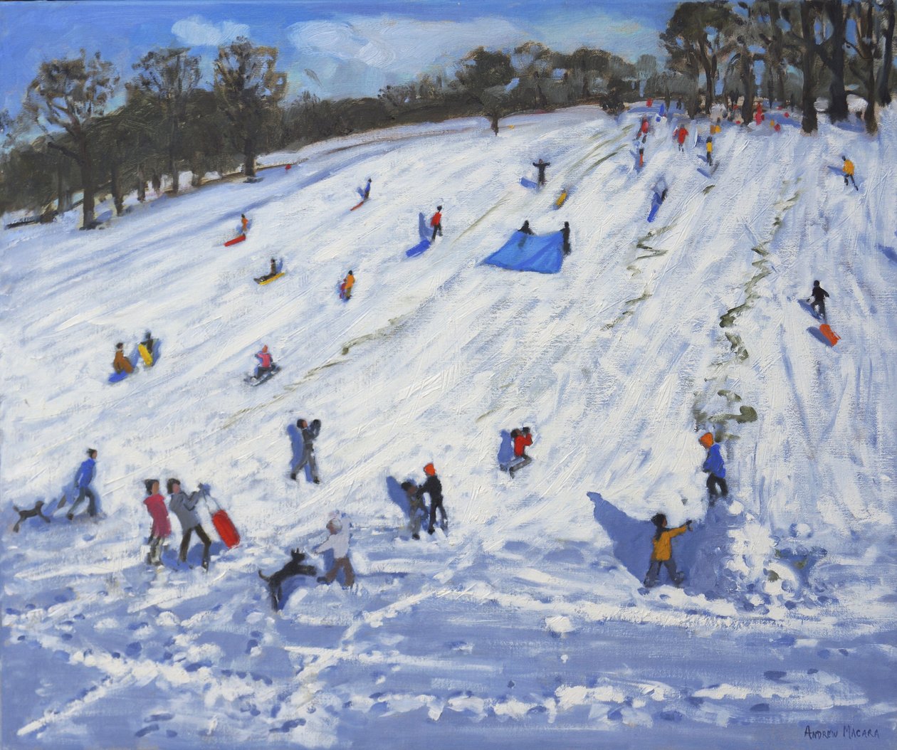 Grote sneeuwpop, Chatsworth, 2012 door Andrew Macara