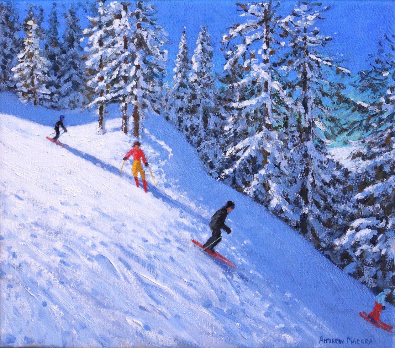 Steile helling, Les Arcs, Frankrijk door Andrew Macara