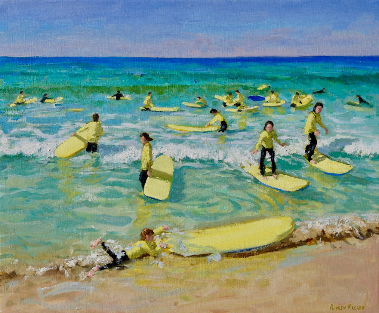 Zomersurfen, St Ives door Andrew Macara