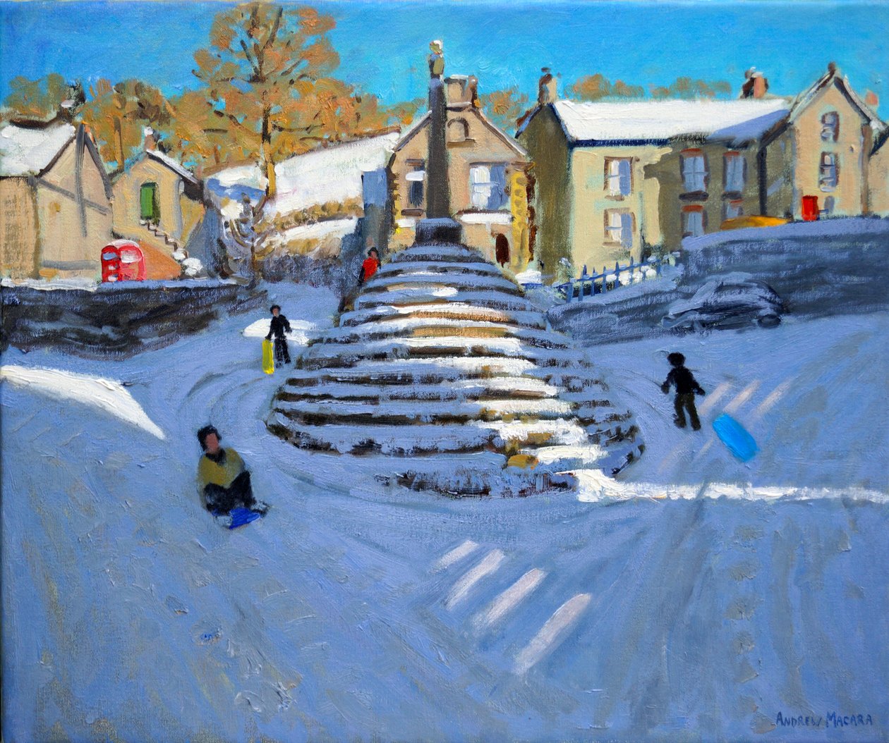 Winter, Bonsall Village door Andrew Macara