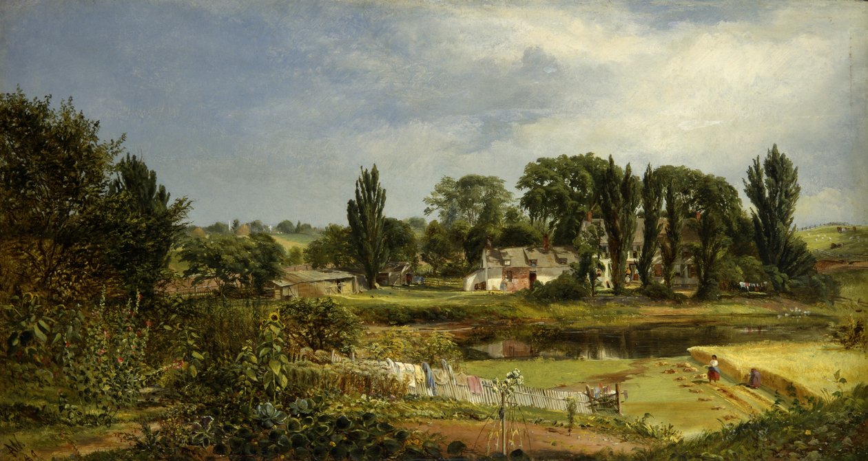 Long Island Homestead, Studie van de natuur door Andrew W. Warren