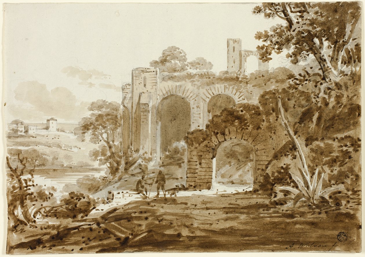 Landschap met Romeinse Ruïnes door Andrew Wilson