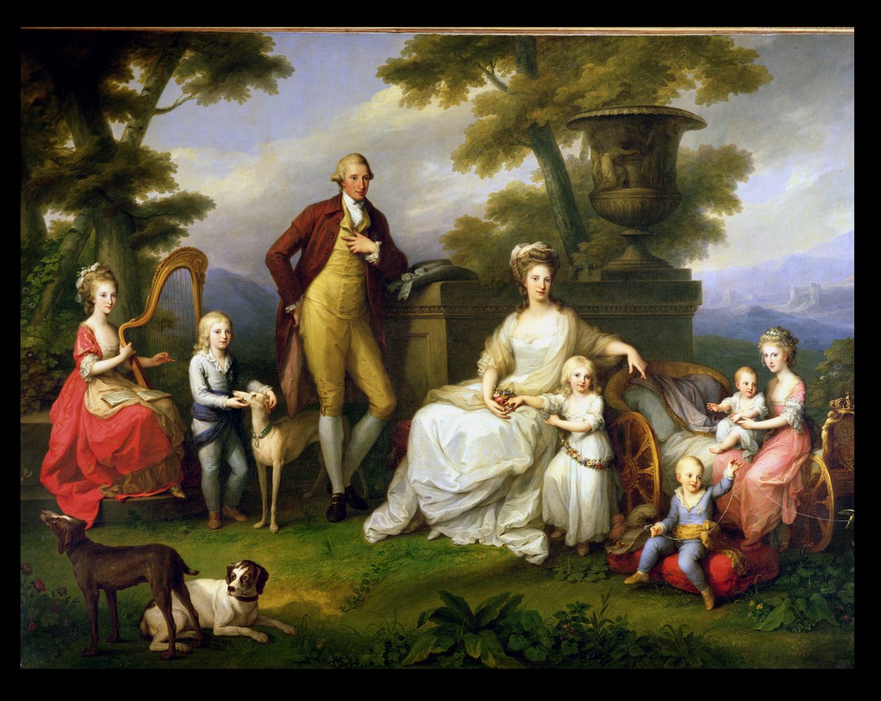Ferdinand IV (1751-1825) Koning van Napels, en zijn Familie door Angelica Kauffmann