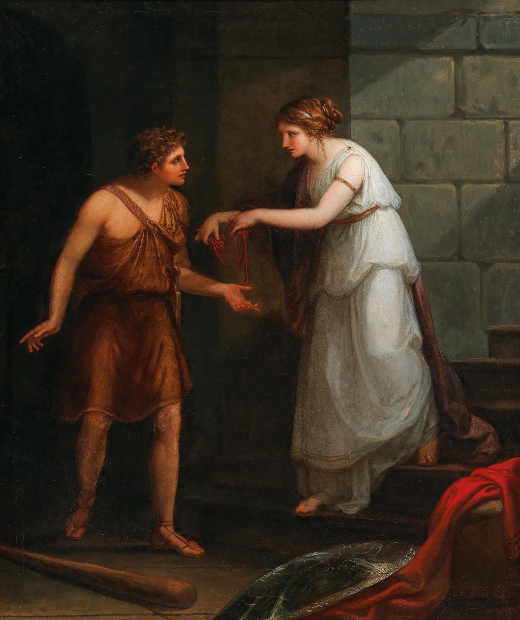 Theseus en Ariadne door Angelica Kauffmann