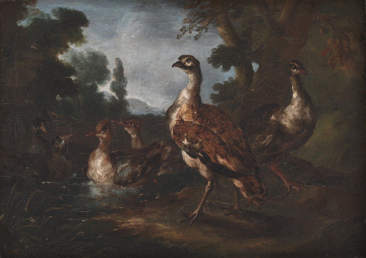 Landschap met vogels door Angelo Maria Crivelli