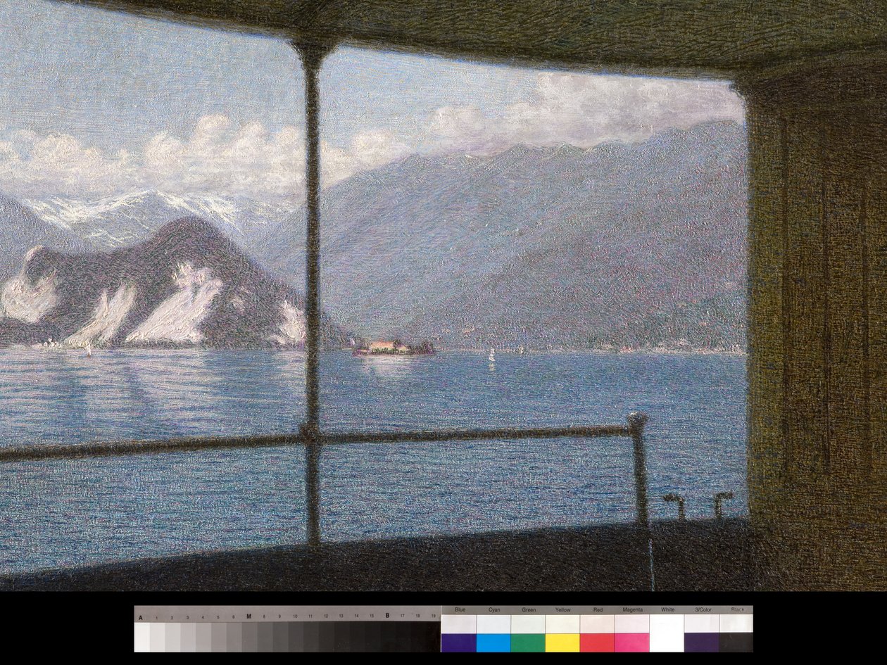 Boot op het Lago Maggiore, 1915 door Angelo Morbelli