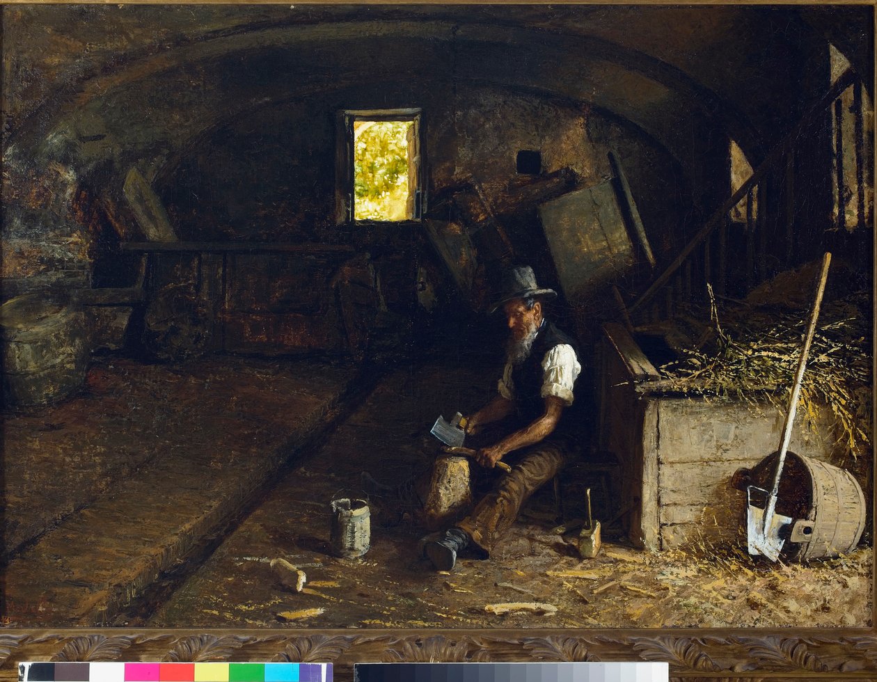 De houtklover, 1881-84 door Angelo Morbelli