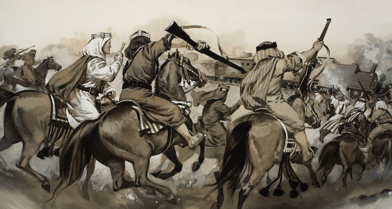 Arabieren versus Turken (gouache op papier) door Angus McBride